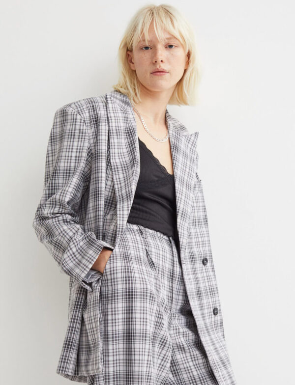 Linen Check Blazer