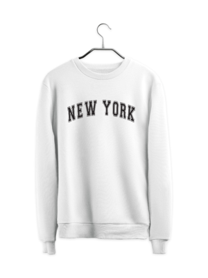 New York Navy White Sweatshirt